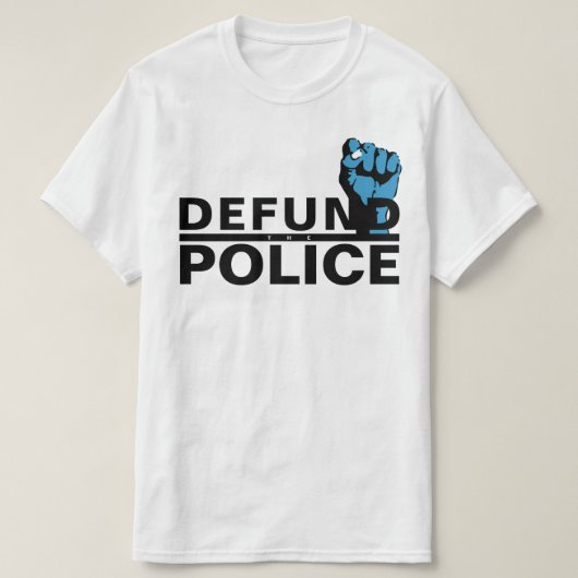 警察の資金を取り除く Tシャツ (デザイン正面)