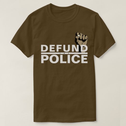 警察の資金を取り除く Tシャツ (デザイン正面)