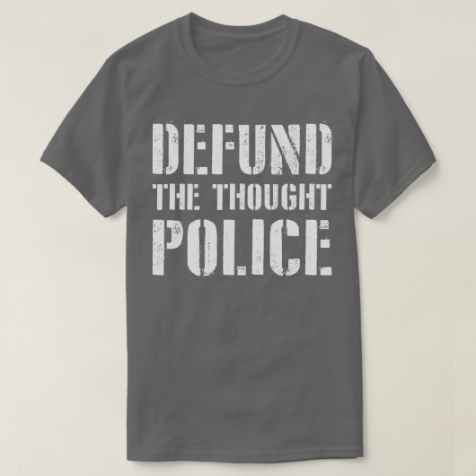 警察の資金考えを取り消す Tシャツ (デザイン正面)