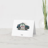 警察の迎撃車パトカー サンキューカード (裏面)