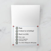 警察の迎撃車パトカー サンキューカード (内部)