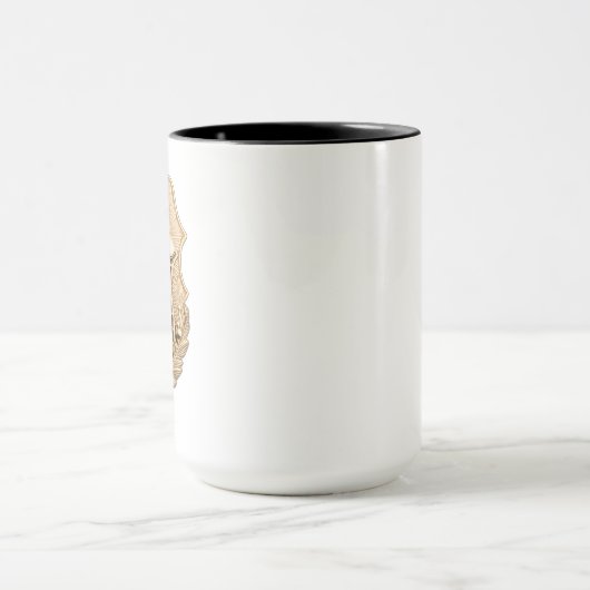 警察の退職のための法執行金ゴールドバッジ マグカップ (中央)