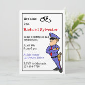 警察の退職のパーティの招待状 招待状 (スタンド正面)