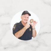 警察の退職の細い青い線のフラグの写真 コンフェッティ (スモール正面)