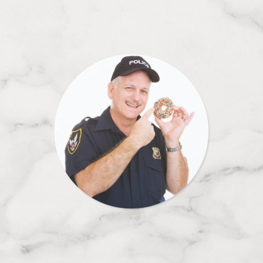 警察の退職の細い青い線のフラグの写真 コンフェッティ (スモール正面)