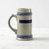 警察の退職ギフトパーソナライズされた薄い青い線 ビールジョッキ (左)