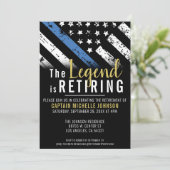 警察の退職シンブルーラインのフラグの強制 招待状 (スタンド正面)