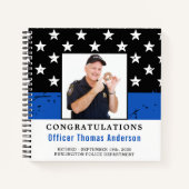 警察の退職シンブルーラインフォトゲストブック ノートブック (正面)