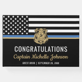 警察の退職シンブルーラインフラグパーティー ゲストブック