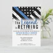 警察の退職シンブルーラインフラグパーティー 招待状 (スタンド正面)