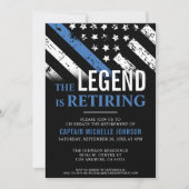 警察の退職シンブルーラインフラグパーティー 招待状 (正面)