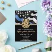 警察の退職シンブルーライン法執行部 アクリル招待状 (インサイチュ (ウェディング))