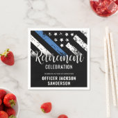 警察の退職シンブルーライン法執行部 スタンダードカクテルナプキン (インサイチュ)