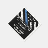 警察の退職シンブルーライン法執行部 スタンダードカクテルナプキン (角)