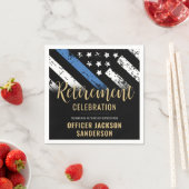 警察の退職シンブルーライン法執行部 スタンダードカクテルナプキン (インサイチュ)