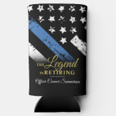 警察の退職シンブルーライン法執行部 スリム缶クーラー (裏面)