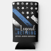 警察の退職シンブルーライン法執行部 スリム缶クーラー (裏面)