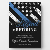 警察の退職シンブルーライン法執行部 フォトプラーク (正面)