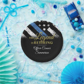 警察の退職シンブルーライン法執行部 ペーパープレート (パーティー)