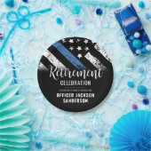 警察の退職シンブルーライン法執行部 ペーパープレート (パーティー)