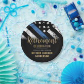 警察の退職シンブルーライン法執行部 ペーパープレート (パーティー)