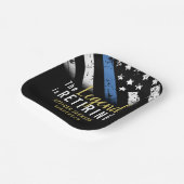 警察の退職シンブルーライン法執行部 ペーパープレート (傾斜あり)