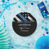 警察の退職シンブルーライン法執行部 ペーパープレート (パーティー)