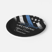 警察の退職シンブルーライン法執行部 ペーパープレート (アングル)