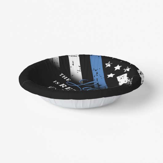 警察の退職シンブルーライン法執行部 ペーパーボウル (傾斜あり)