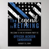 警察の退職シンブルーライン法執行部 ポスター (正面)