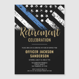 警察の退職シンブルーライン法執行部 マグネット招待状