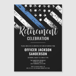警察の退職シンブルーライン法執行部 マグネット招待状