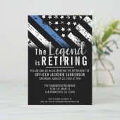 警察の退職シンブルーライン法執行部 招待状 (スタンド正面)