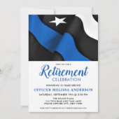 警察の退職シンブルーライン法執行部 招待状 (正面)