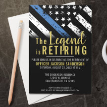 警察の退職シンブルーライン法執行部