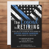 警察の退職シンブルーライン法執行部 招待状