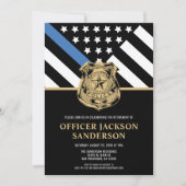 警察の退職シンブルーライン法執行部 招待状 (正面)