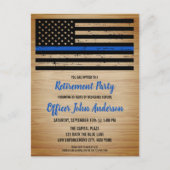 警察の退職シンブルーライン法執行部 案内ポストカード (正面)