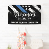 警察の退職シンブルーライン法執行部 横断幕 (インサイチュ)