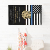 警察の退職シンブルーライン法執行部 横断幕 (インサイチュ)