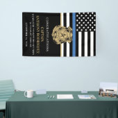 警察の退職シンブルーライン法執行部 横断幕 (トレードショー)