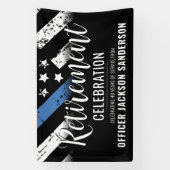 警察の退職シンブルーライン法執行部 横断幕 (縦)