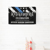 警察の退職シンブルーライン法執行部 横断幕 (インサイチュ)