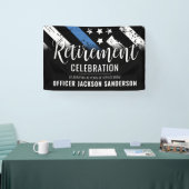 警察の退職シンブルーライン法執行部 横断幕 (トレードショー)