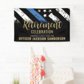 警察の退職シンブルーライン法執行部 横断幕 (インサイチュ)