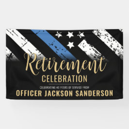 警察の退職シンブルーライン法執行部 横断幕