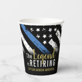 警察の退職シンブルーライン法執行部 紙コップ (裏面)