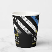 警察の退職シンブルーライン法執行部 紙コップ (左)