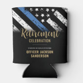 警察の退職シンブルーライン法執行部 缶クーラー (裏面)