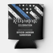 警察の退職シンブルーライン法執行部 缶クーラー (正面)